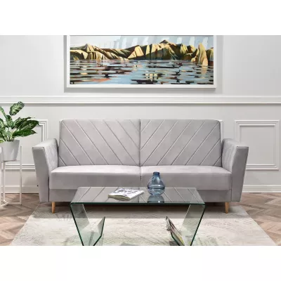 Sofa mit Stauraum ZUHURA - grau/buche