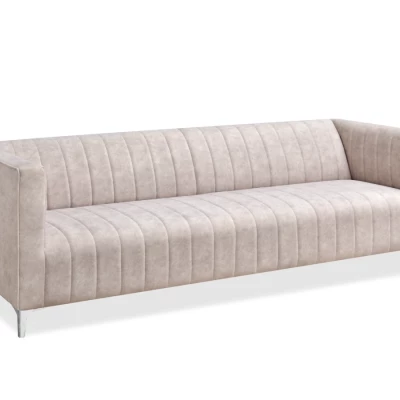 Dreisitzer-Sofa ALANZO – Sand/Chrom