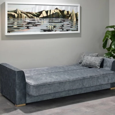 Schlafsofa EMILIANA – Stahl / Buche