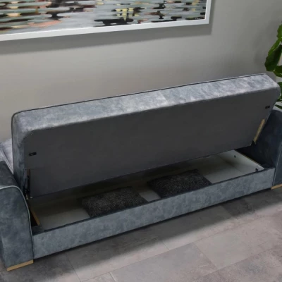 Schlafsofa EMILIANA – Stahl / Buche