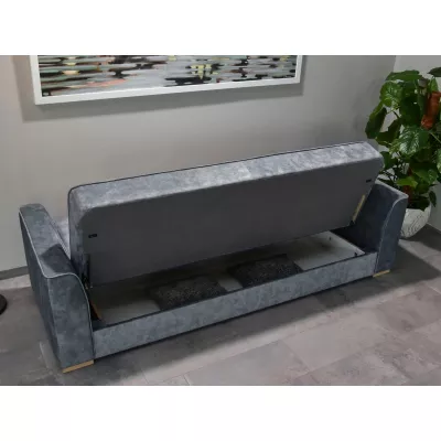 Schlafsofa EMILIANA – Stahl / Buche