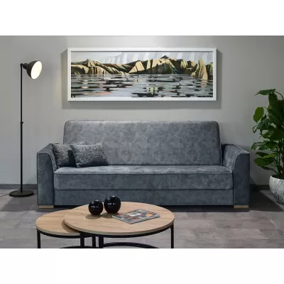 Schlafsofa EMILIANA – Stahl / Buche