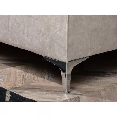 Zweisitzer-Sofa ALANZO – Sand/Chrom