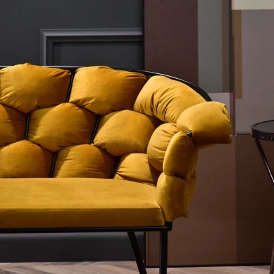 Designer-Sessel BARTOL – Honig/Schwarz