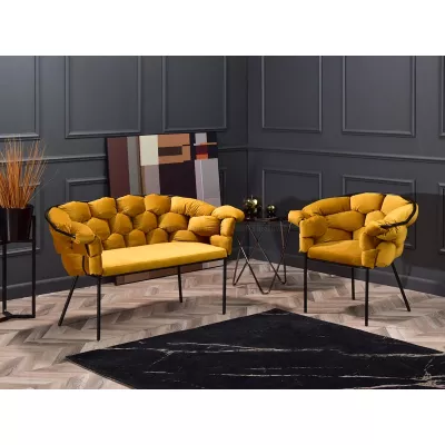 Designer-Sessel BARTOL – Honig/Schwarz