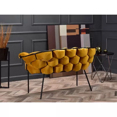 Designer-Sessel BARTOL – Honig/Schwarz