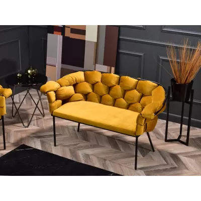 Designer-Sessel BARTOL – Honig/Schwarz