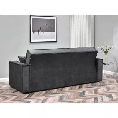 Dreisitzer-Sofa IRCHAD – Graphit/Chrom