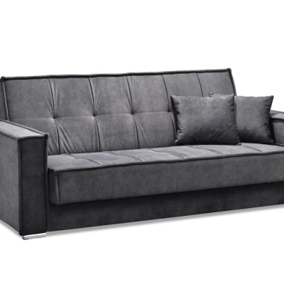 Dreisitzer-Sofa IRCHAD – Graphit/Chrom