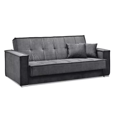 Dreisitzer-Sofa IRCHAD – Graphit/Chrom