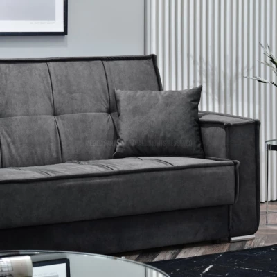 Dreisitzer-Sofa IRCHAD – Graphit/Chrom