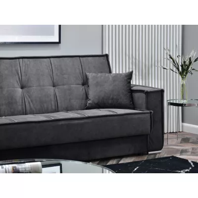 Dreisitzer-Sofa IRCHAD – Graphit/Chrom