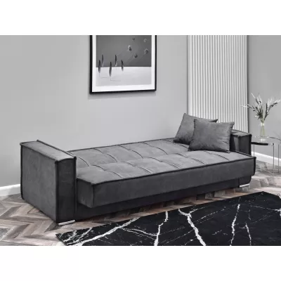 Dreisitzer-Sofa IRCHAD – Graphit/Chrom