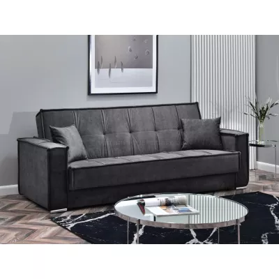 Dreisitzer-Sofa IRCHAD – Graphit/Chrom