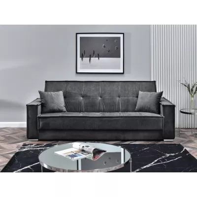 Dreisitzer-Sofa IRCHAD – Graphit/Chrom