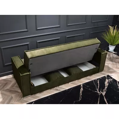 Dreisitzer-Sofa IRCHAD – Moos/Chrom