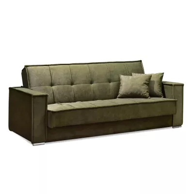 Dreisitzer-Sofa IRCHAD – Moos/Chrom