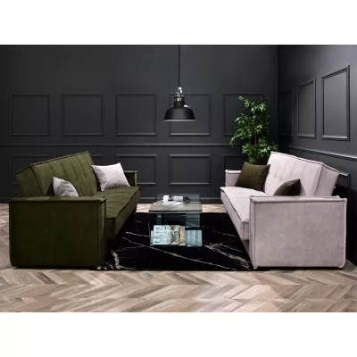 Dreisitzer-Sofa IRCHAD – Moos/Chrom