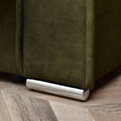 Dreisitzer-Sofa IRCHAD – Moos/Chrom