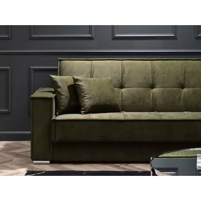 Dreisitzer-Sofa IRCHAD – Moos/Chrom