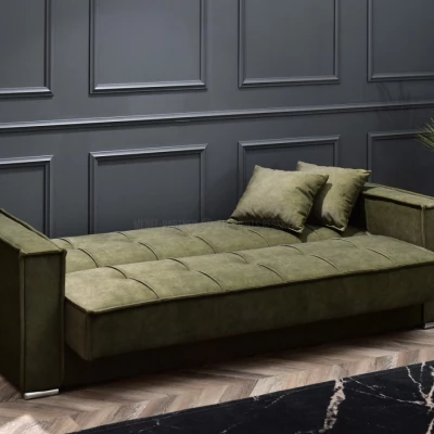Dreisitzer-Sofa IRCHAD – Moos/Chrom