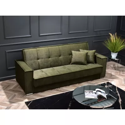 Dreisitzer-Sofa IRCHAD – Moos/Chrom