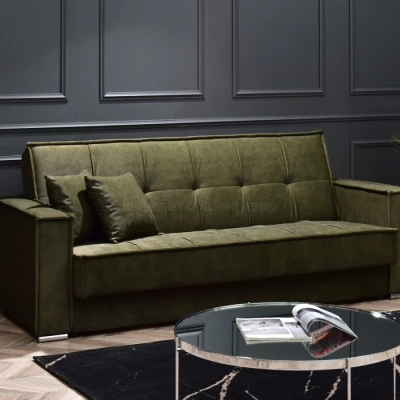 Dreisitzer-Sofa IRCHAD – Moos/Chrom