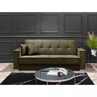 Dreisitzer-Sofa IRCHAD – Moos/Chrom