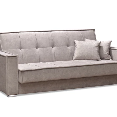 Dreisitzer-Sofa IRCHAD – grau-beige / chrom