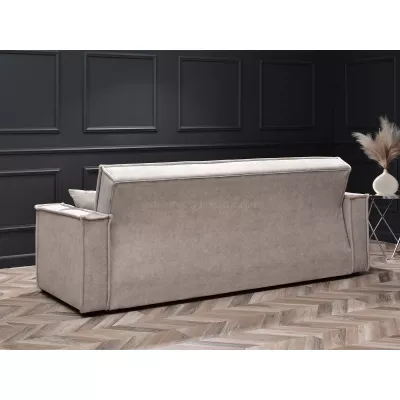 Dreisitzer-Sofa IRCHAD – grau-beige / chrom