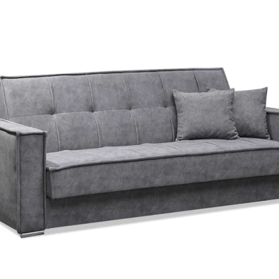 Dreisitzer-Sofa IRCHAD – grau/chrom