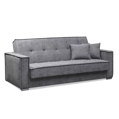 Dreisitzer-Sofa IRCHAD – grau/chrom