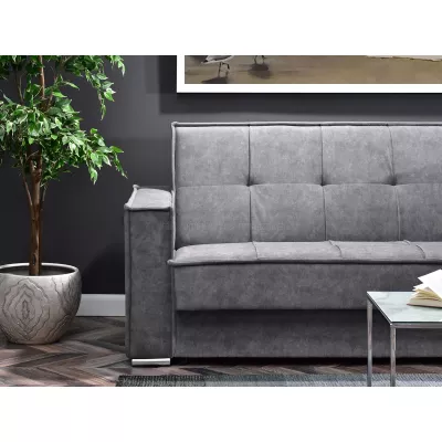 Dreisitzer-Sofa IRCHAD – grau/chrom