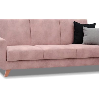 HOLMARA Schlafsofa - Puderrosa / Buche