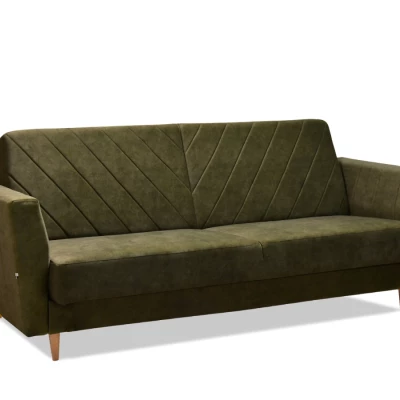 Sofa mit Stauraum ZUHURA - grün / Buche