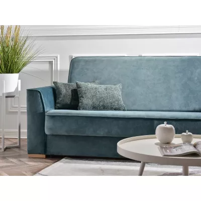 Schlafsofa EMILIANA – Türkis/Buche
