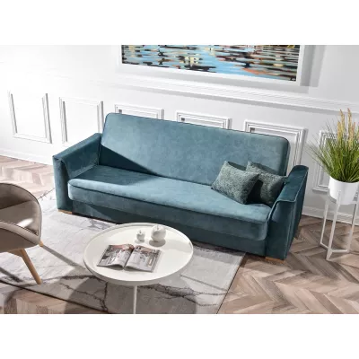 Schlafsofa EMILIANA – Türkis/Buche