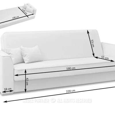 Schlafsofa EMILIANA - grau / Buche