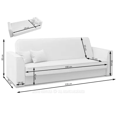 Schlafsofa EMILIANA - grau / Buche
