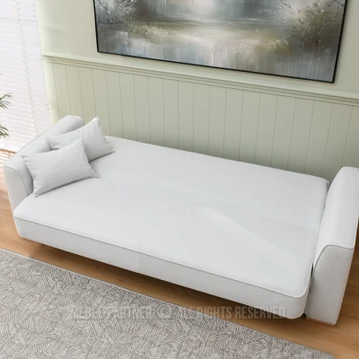 Schlafsofa EMILIANA - grau / Buche