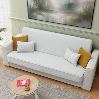 Schlafsofa EMILIANA - grau / Buche