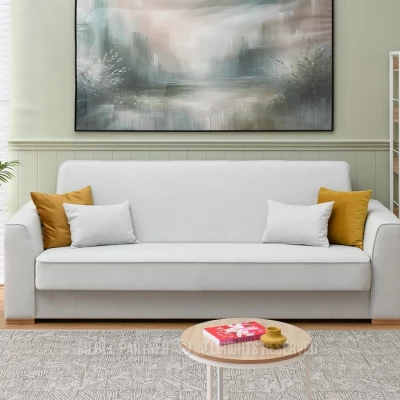 Schlafsofa EMILIANA - grau / Buche
