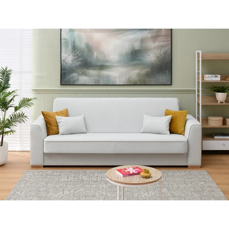 Schlafsofa EMILIANA - grau / Buche