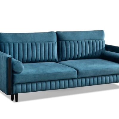Schlafsofa EMELDA – Türkis/Schwarz