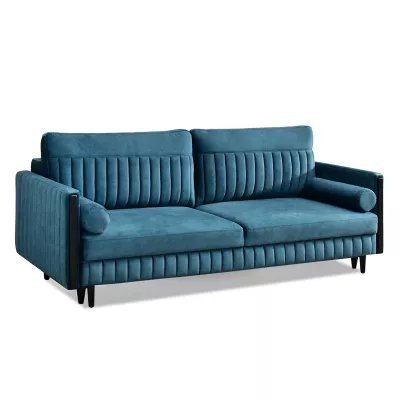 Schlafsofa EMELDA – Türkis/Schwarz