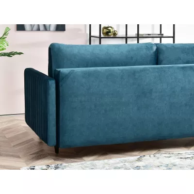 Schlafsofa EMELDA – Türkis/Schwarz