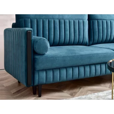 Schlafsofa EMELDA – Türkis/Schwarz