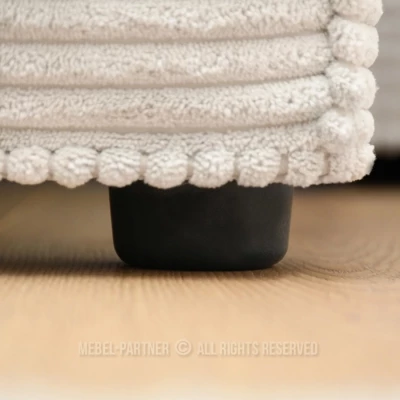 Sofa mit Stauraum ODELIN – creme/schwarz