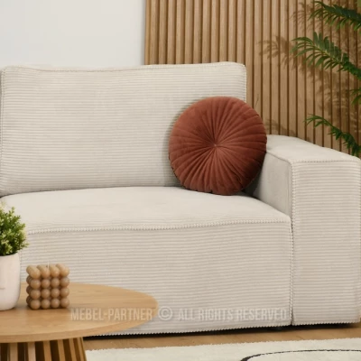 Sofa mit Stauraum ODELIN – creme/schwarz