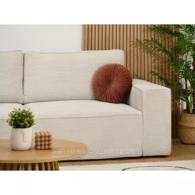Sofa mit Stauraum ODELIN – creme/schwarz